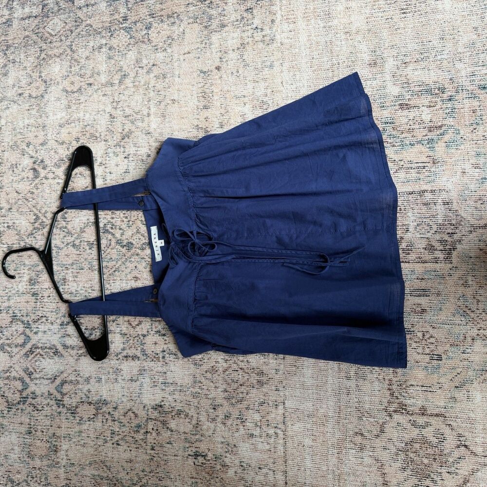 XIRENA Women's Kyra Tank Top 100% Cotton Nightshade Blue Medium MSRP $143 - Picture 6 of 12